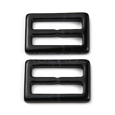 Rectangle Shape Resin Buckle Clasps RESI-WH0035-25A-02-1