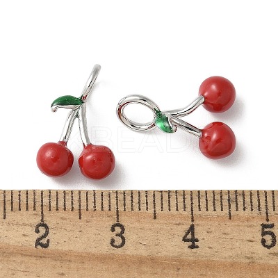 Brass Enamel Pendants KK-P290-12P-01-1