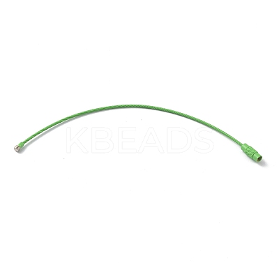 Baking Paint Stainless Steel Cable Wire Keychain AJEW-WH0413-15D-1