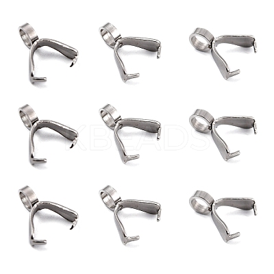 Tarnish Resistant 201 Stainless Steel Pinch Bails STAS-E076-09-1