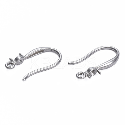316 Surgical Stainless Steel Hook with Rhinestone Settings and Horizontal Loop STAS-N092-134P-1