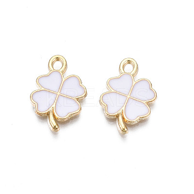 Rack Plating Alloy Enamel Pendants ENAM-N055-088-04LG-1