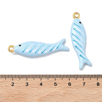 304 Stainless Steel Enamel Pendants STAS-K295-58D-G-1