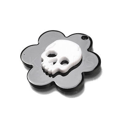 Skull Theme Opaque Acrylic Pendants OACR-L019-01A-1