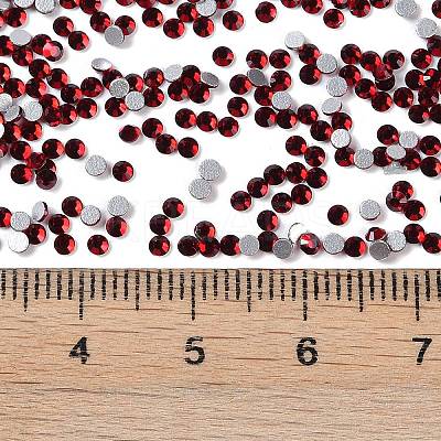 Siam Faceted Glass Flat Back Rhinestone for Nail Art X-RGLA-C002-SS6-208-1