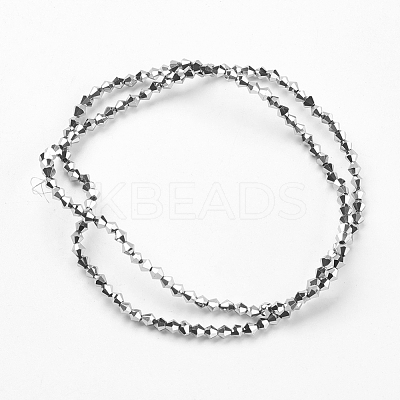 1 Strand Faceted Bicone Electroplate Glass Beads Strands X-EGLA-J026-3mm-F19-1