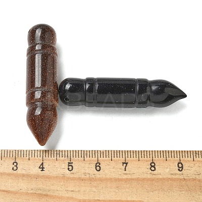 Natural Quartz Crystal/Synthesis Blue Goldstone/Synthesis Goldstone Pendants G-K385-01-1