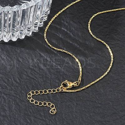 1.2MM 304 Stainless Steel Boston Link Chain Necklaces NJEW-D328-01G-01-1