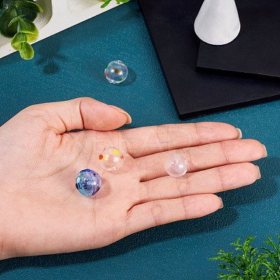 4Pcs 4 Colors Transparent Glass Beads GLAA-TA0003-98-1