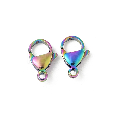 304 Stainless Steel Lobster Claw Clasps STAS-T065-13mm-34RC-1