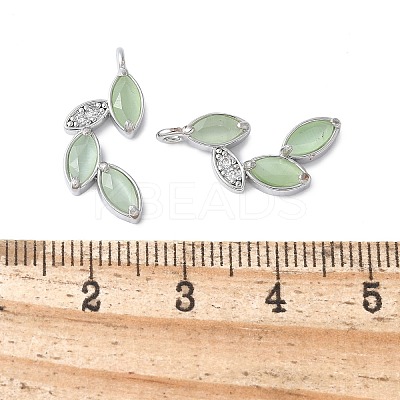 Brass Micro Pave Cubic Zirconia Pendants KK-F892-07P-1