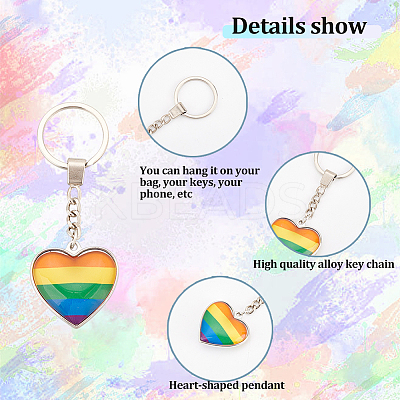 2Pcs Pride Alloy Keychain KEYC-DC0001-06-1