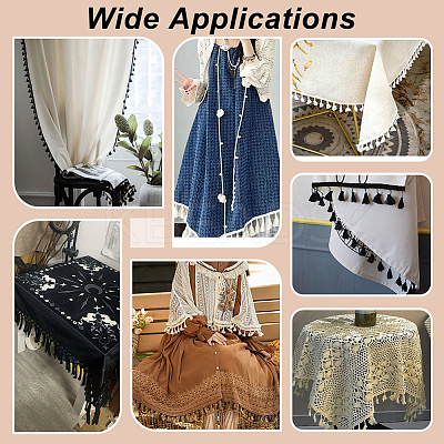 2 Colors Cotton Fringe Lace Trim Ribbon OCOR-GA0002-45-1