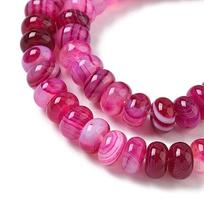 Natural Banded Agate Beads Strands G-F790-I01-01K-1