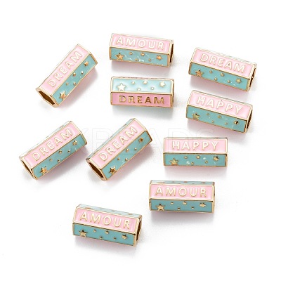 Real 18K Gold Plated Brass Tube Beads KK-A155-24G-1