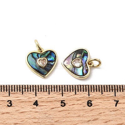 Brass Micro Pave Cubic Zirconia Pendants KK-K384-23C-G-1