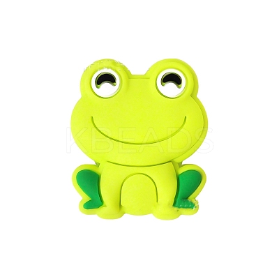 Frog Food Grade Silicone Beads X-PW-WG10040-09-1