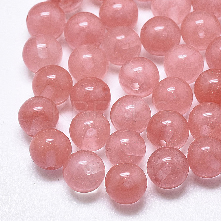 Cherry Quartz Glass Beads X-G-T122-25A-01-1