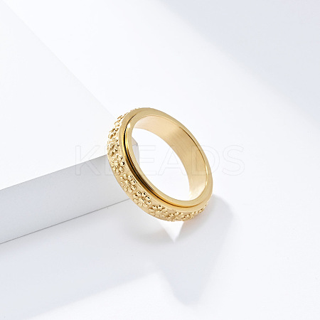 Simple Style 304 Stainless Steel Rotating Finger Rings FS-WGCAB4E-08-1