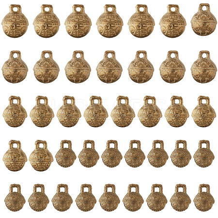 CHGCRAFT 40Pcs 4 Styles Brass Bell Pendants KK-CA0002-54-1