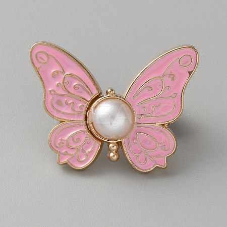 Butterfly Shape Alloy Enamel Adjustable Jean Button Pins FIND-WH0609-81KCG-02-1