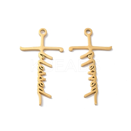 Ion Plating(IP) 304 Stainless Steel Pendants STAS-H212-01G-1