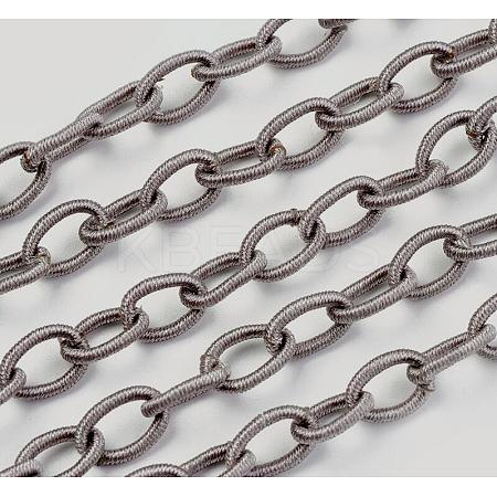 Gray Color Handmade Silk Cable Chains Loop X-EC-A001-10-1