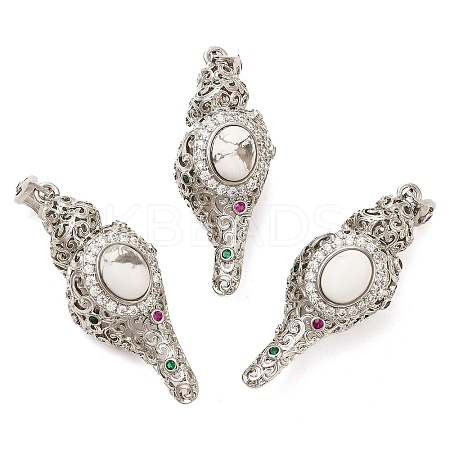 Natural Howlite Pendants G-F776-01P-15-1
