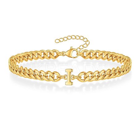 Letter 304 Stainless Steel Link Bracelets FS-WG7830E-08-1