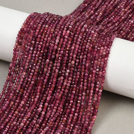 Natural Red Tourmaline Beads Strands G-RM250101-A14-1