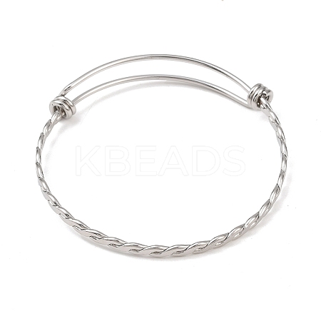 304 Stainless Steel Expandable Bangles for Women STAS-XCP0001-95-1