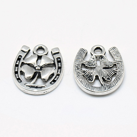 Tibetan Style Alloy Pendants TIBE-S301-018AS-RS-1