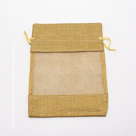 Burlap Packing Pouches Drawstring Bag ABAG-TAC0006-01A-1