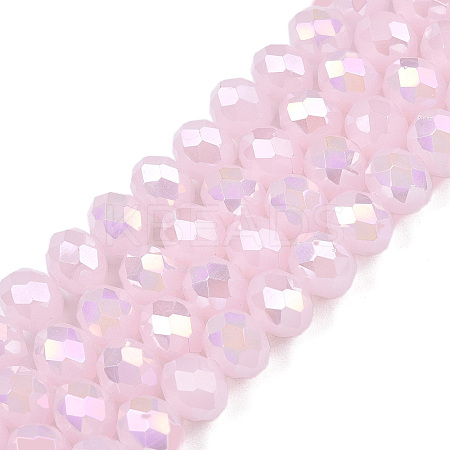 Electroplate Glass Beads Strands EGLA-A044-J8mm-B02-1
