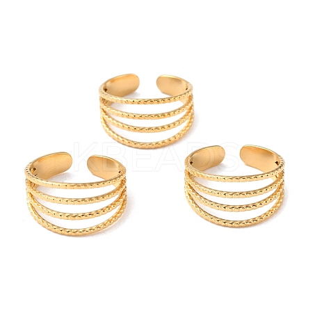 Ion Plating(IP) 304 Stainless Steel Finger Rings RJEW-L102-16G-1