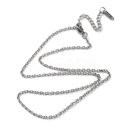 Non-Tarnish 304 Stainless Steel Cable Chain Necklace NJEW-D045-12P-1