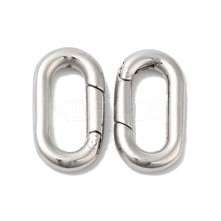 Non-Tarnish 304 Stainless Steel Spring Gate Ring X-STAS-Q215-54P-1