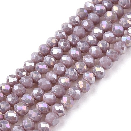 Electroplate Glass Beads Strands EGLA-A044-P3mm-B13-1