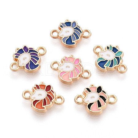 Alloy Enamel Connector Charms PALLOY-N181-11KCG-1