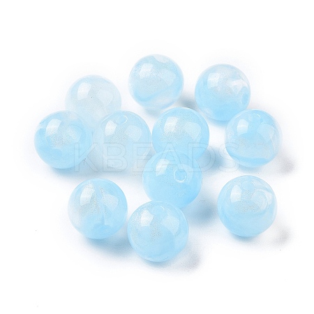 Opaque Acrylic Beads OACR-E014-19B-06-1