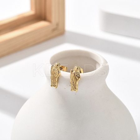 304 Stainless Steel Stud Earrings for Women EJEW-K271-03B-G-1