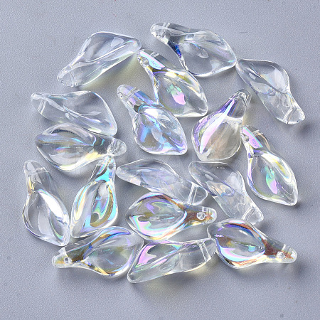 Transparent Glass Pendants X-GLAA-S054-007C-01-1