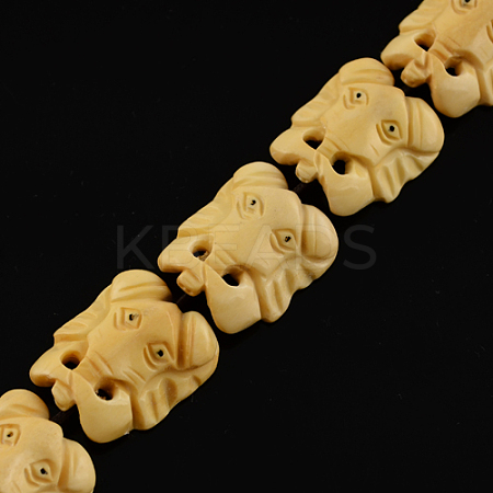 Handmade Carved OX Bone Beads BONE-S002-04-1