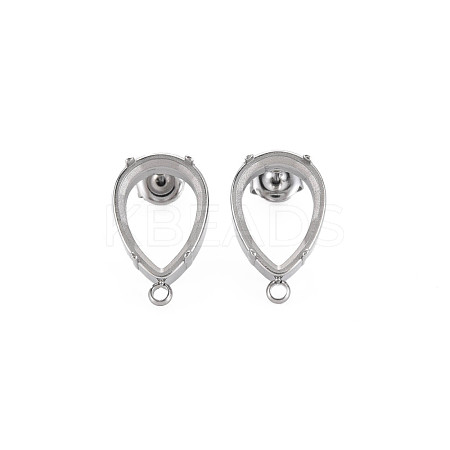 Non-Tarnish 304 Stainless Steel Stud Earring Findings STAS-N097-235P-1