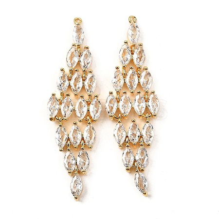 Brass Micro Pave Cubic Zirconia Pendants KK-F901-01E-G-1