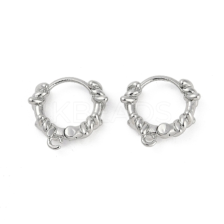 Brass Hoop Earring Findings KK-U043-16P-1