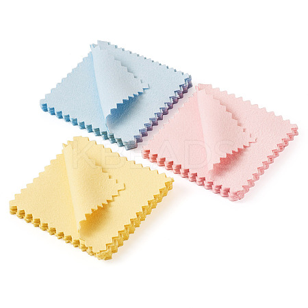 30Pcs 3 Colors Microfiber Double-Sided Velvet Cloth AJEW-TA0001-85-1