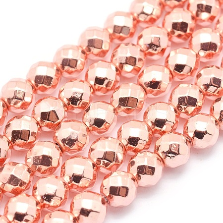 Electroplate Non-magnetic Synthetic Hematite Beads Strands G-L485-03B-RG-1