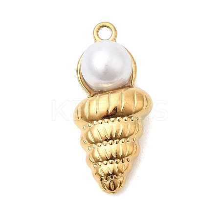 ABS Imitation Pearl Pendants STAS-P431-26A-G-1