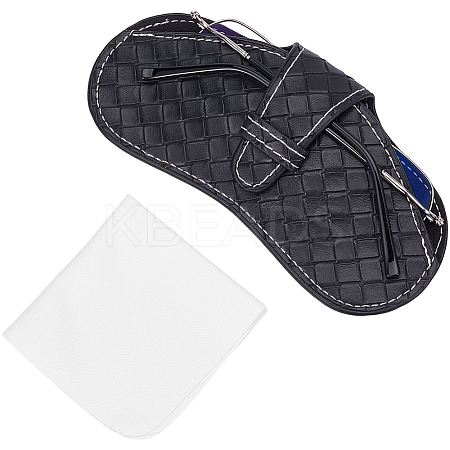 1Pc PU Leather Eyelasses Storage Bag AJEW-CN0002-61D-1